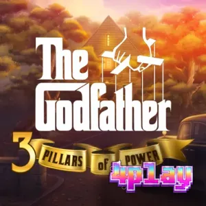 Interface do jogo de slot The Godfather: 3 Pillars of Power com elementos temáticos de máfia